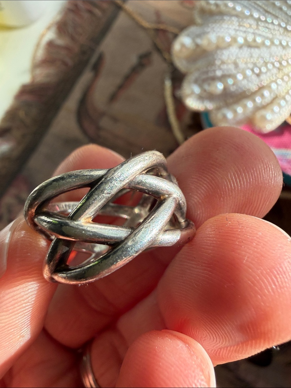 Tiffany & Co. Silver Knot Ring - Women's Fashion Band